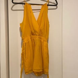 Yellow High Neck Romper